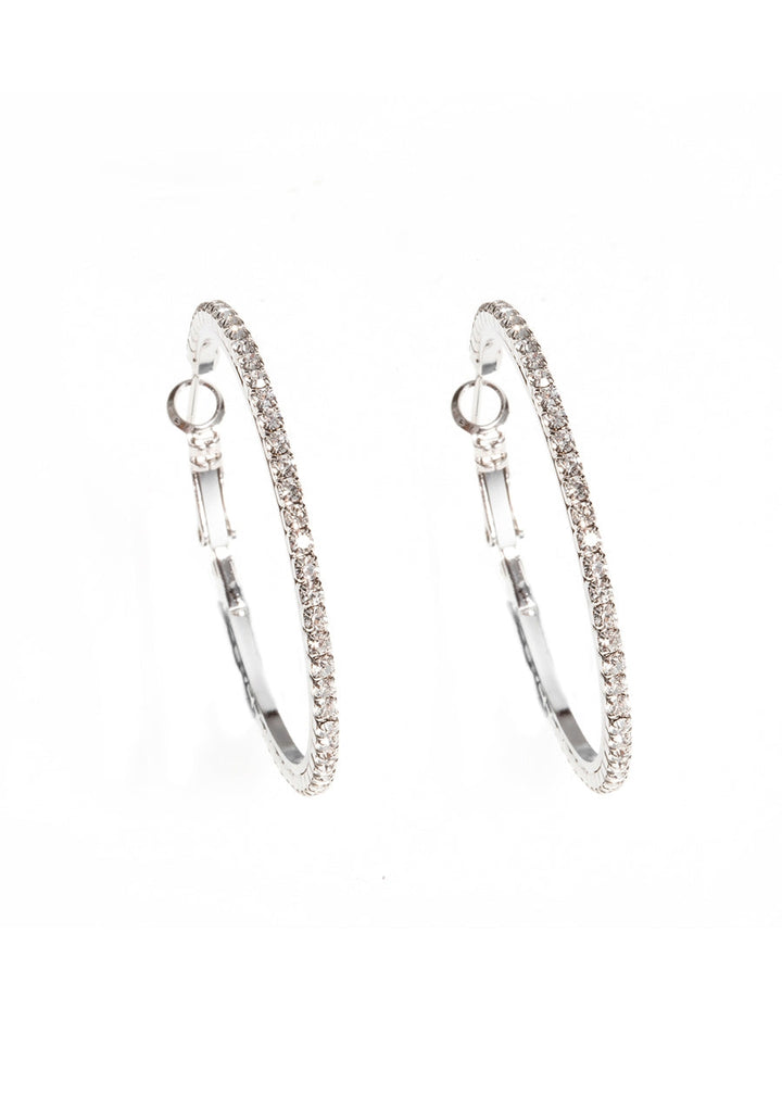 Theia White Gold Hoop Earring
