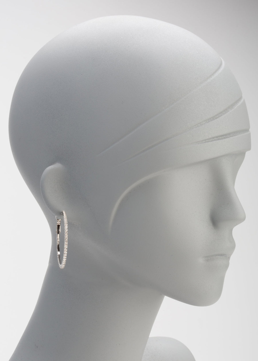 Theia White Gold Hoop Earring
