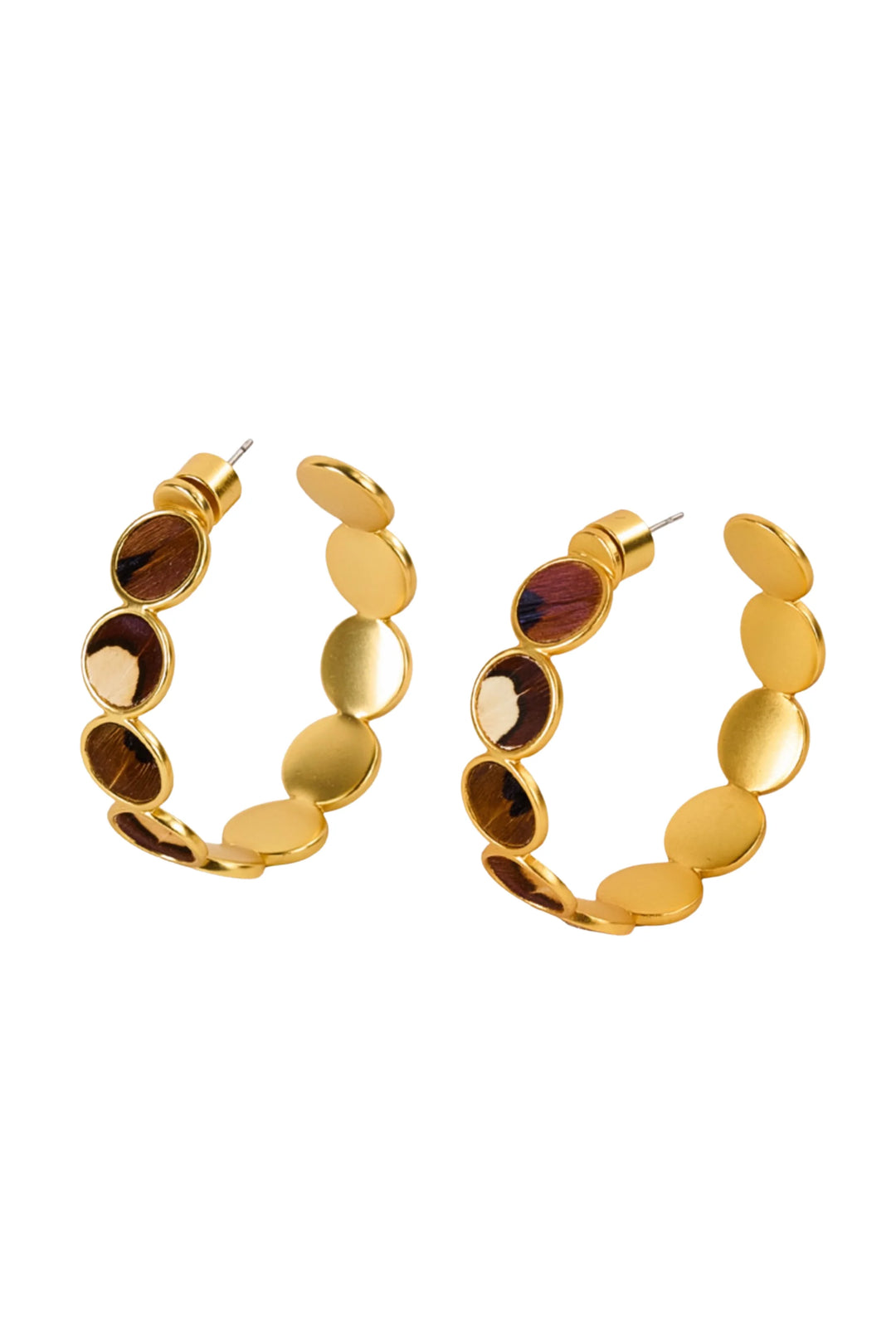 Brackish Cassandra Multi Bezel Hoop Earring
