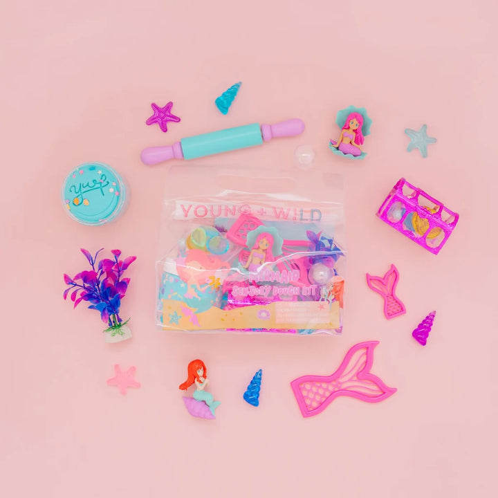 Young + Wild & Friedman Mermaid Sensory Dough Bag