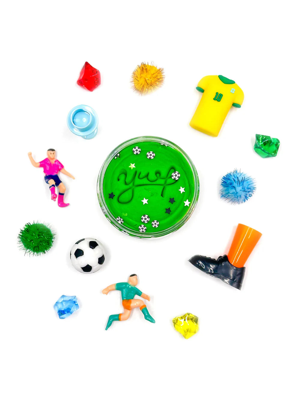 Young + Wild & Friedman Soccer Grab & Go Dough Jar