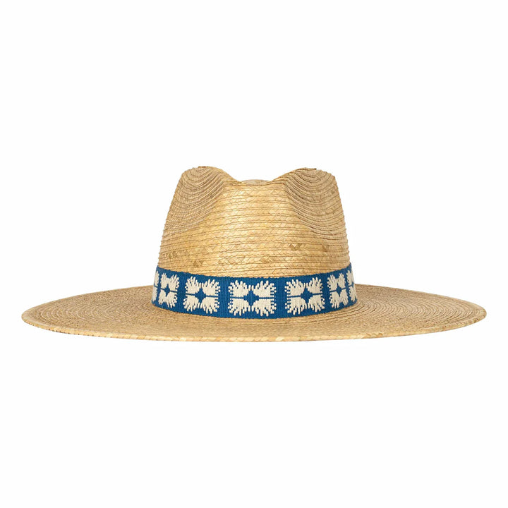 Sunshine Tienda Navy Flora Tile Palm Hat