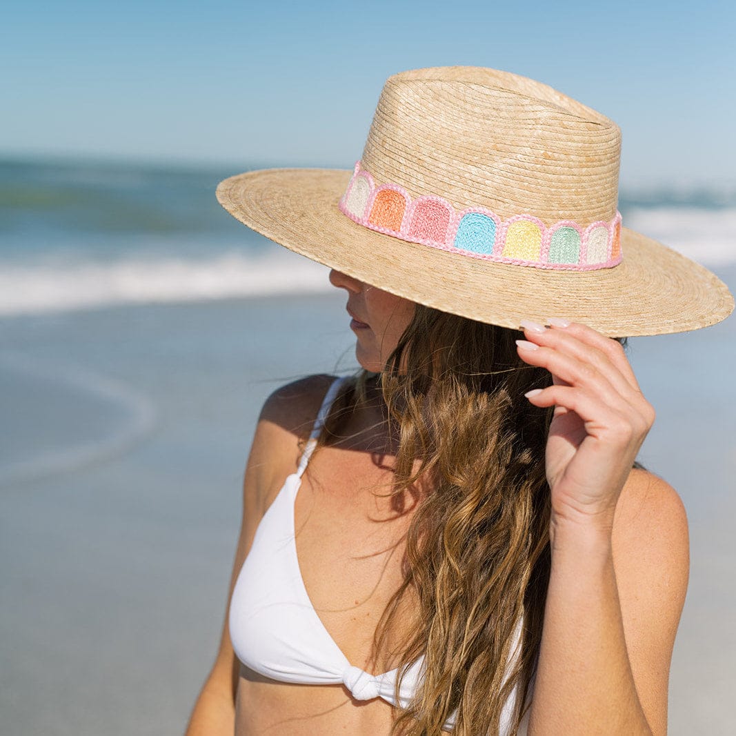 Sunshine Tienda Pastel Kandy Crochet Palm Hat