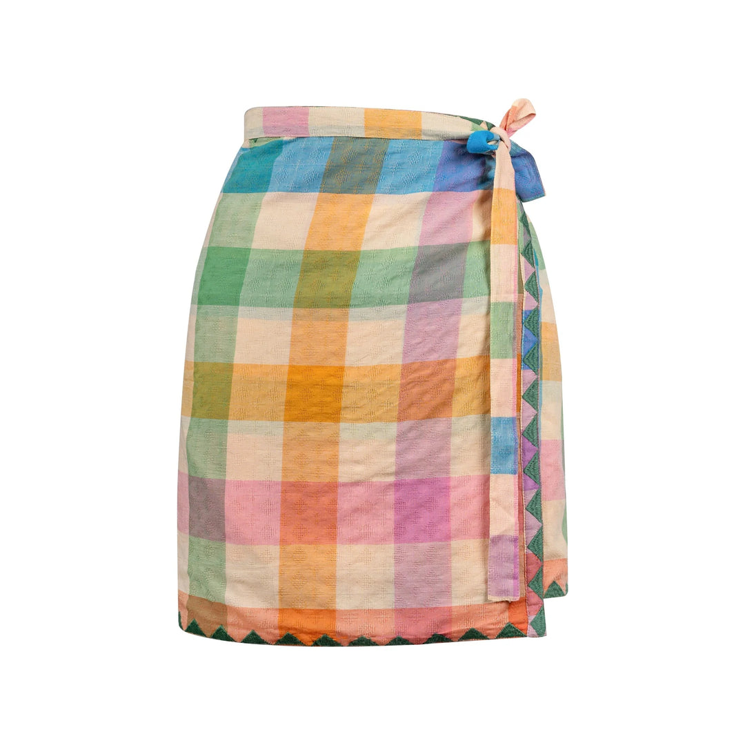 Sunshine Tienda Rainbow Plaid Marina Sarong