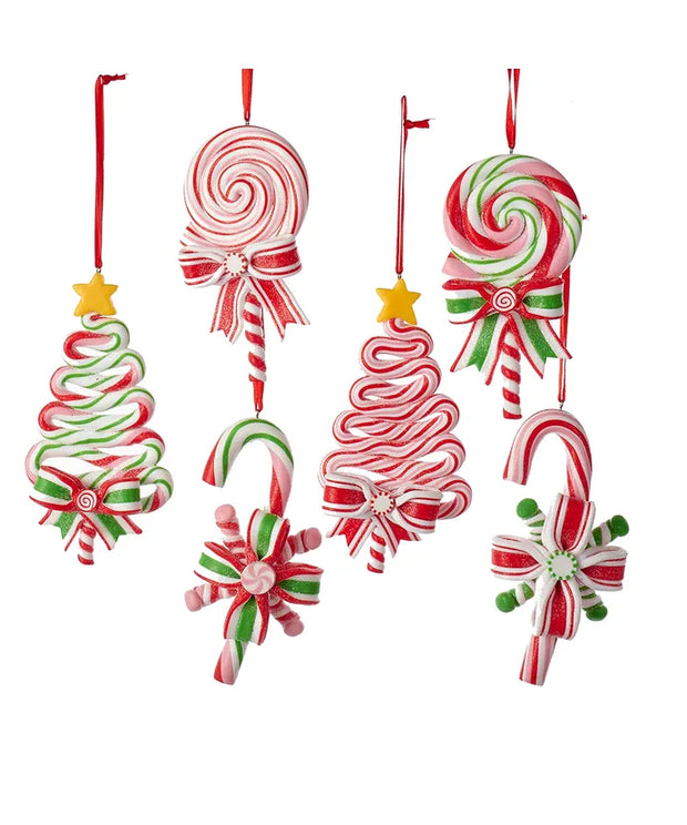 Peppermint Candy Lollipop Ornament - Assorted