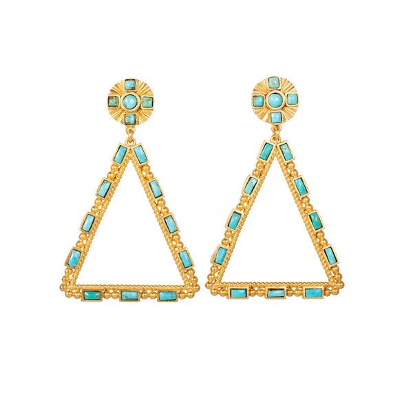 Christina Greene Large Southwestern Chandelier Earrings - Capri by Sunset & Co.