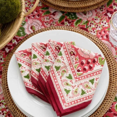 Pomegranate Spice Route Garnet Red Napkin