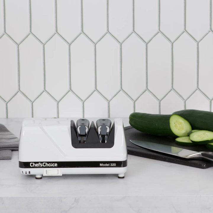 Chef'sChoice Model 320 2-Stage Professional Electric Knife Sharpener with Diamond Hone