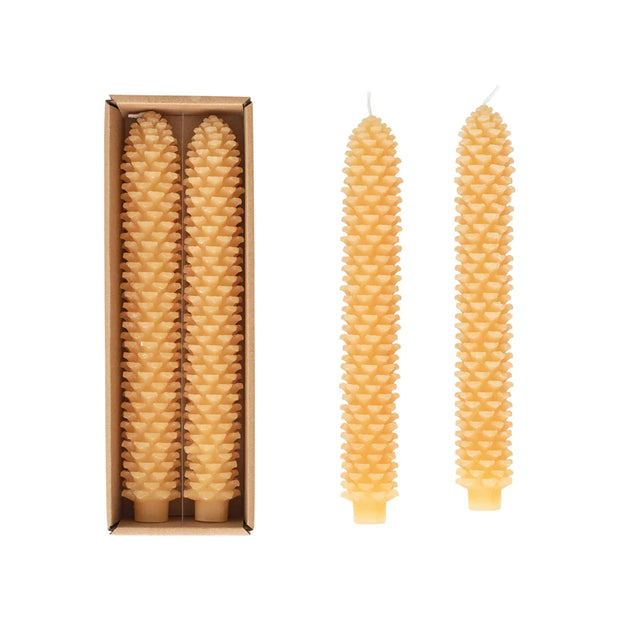 Pinecone Taper Candles