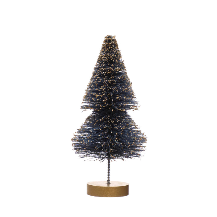 Sisal Bottle Brush Tree with Gold Glitter