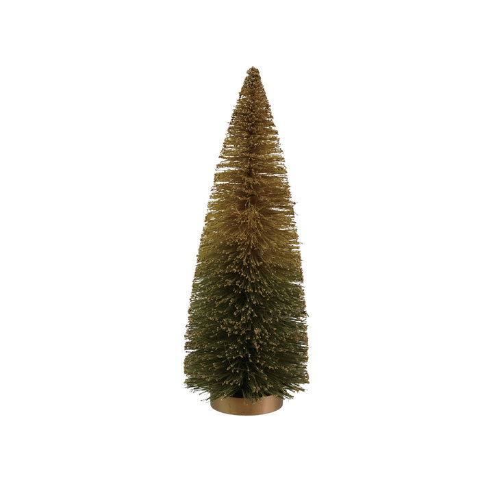 Green Ombre Sisal Bottle Brush Tree with Glitter