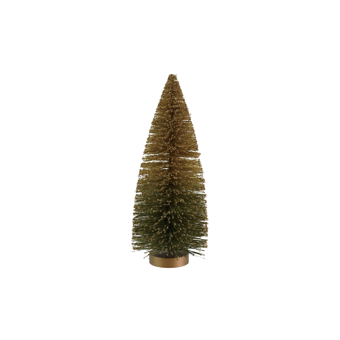 Green Ombre Sisal Bottle Brush Tree with Glitter