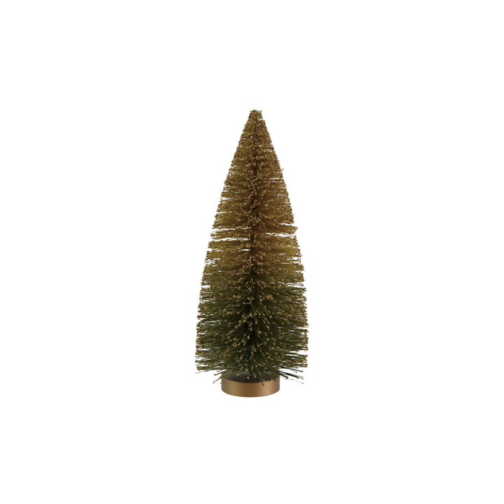 Green Ombre Sisal Bottle Brush Tree with Glitter