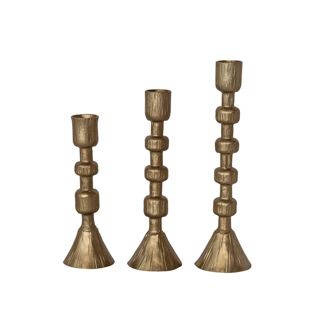 Gold Hand-Forged Iron Taper Holder