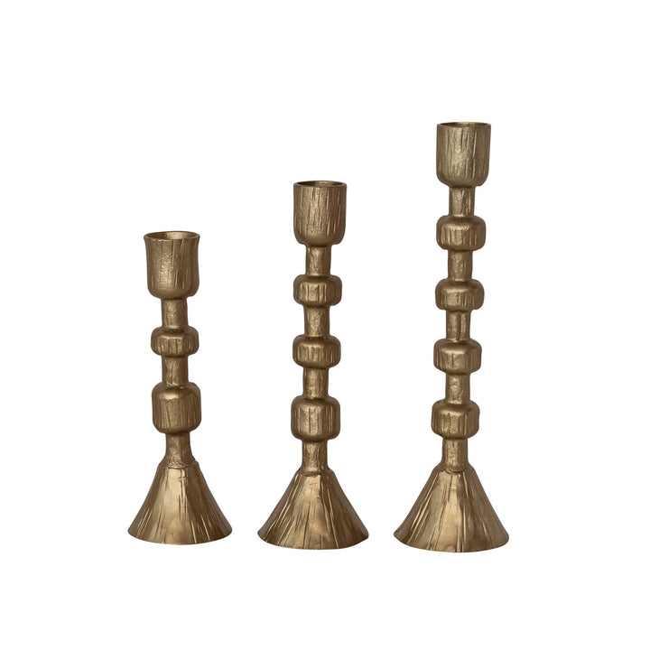 Gold Hand-Forged Iron Taper Holder