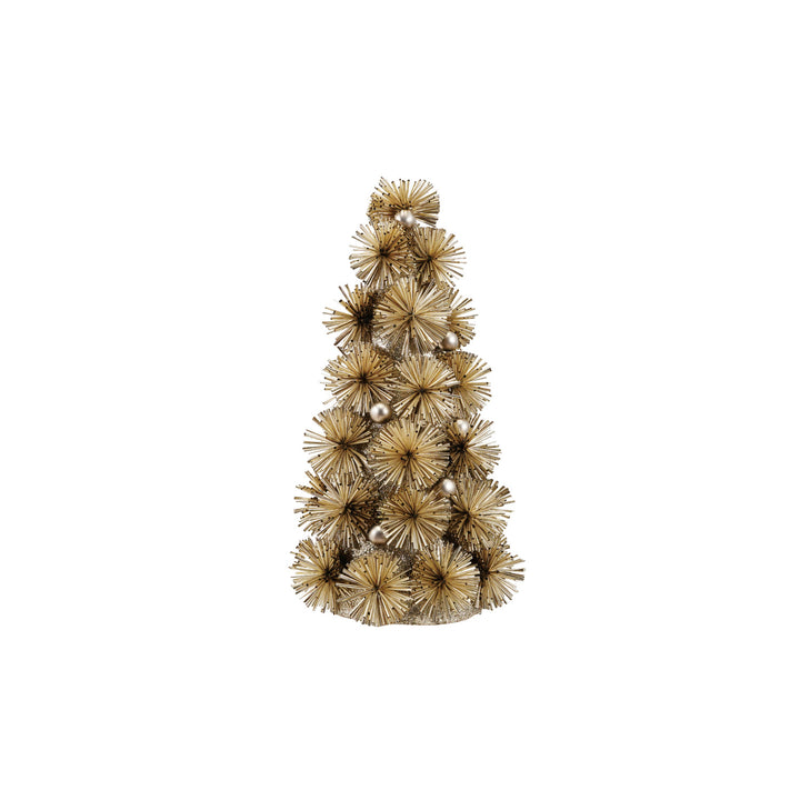 Antique Silver Finish Plastic Tinsel Ball Tree