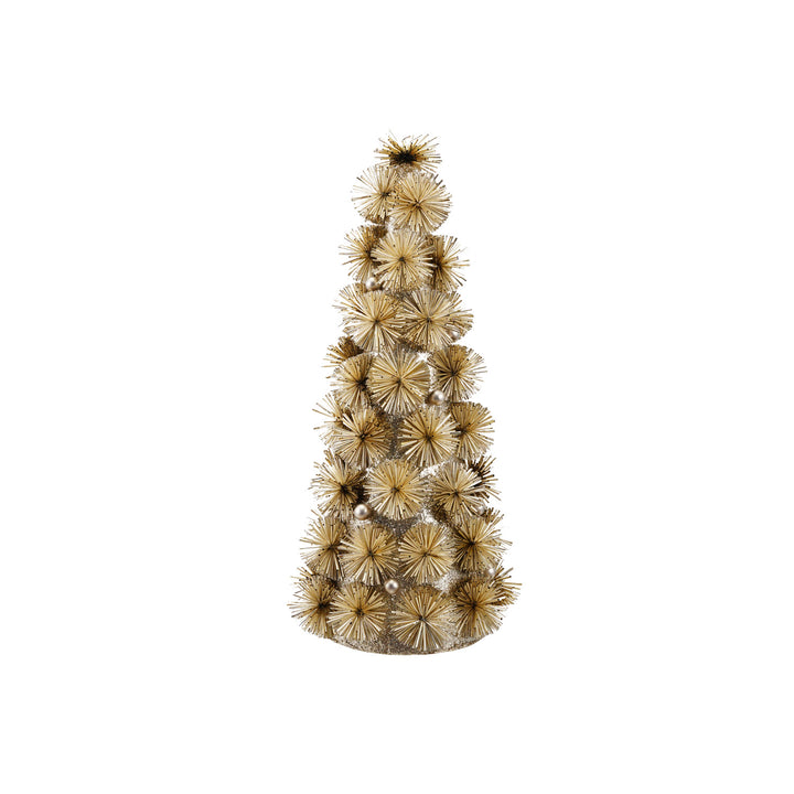 Antique Silver Finish Plastic Tinsel Ball Tree