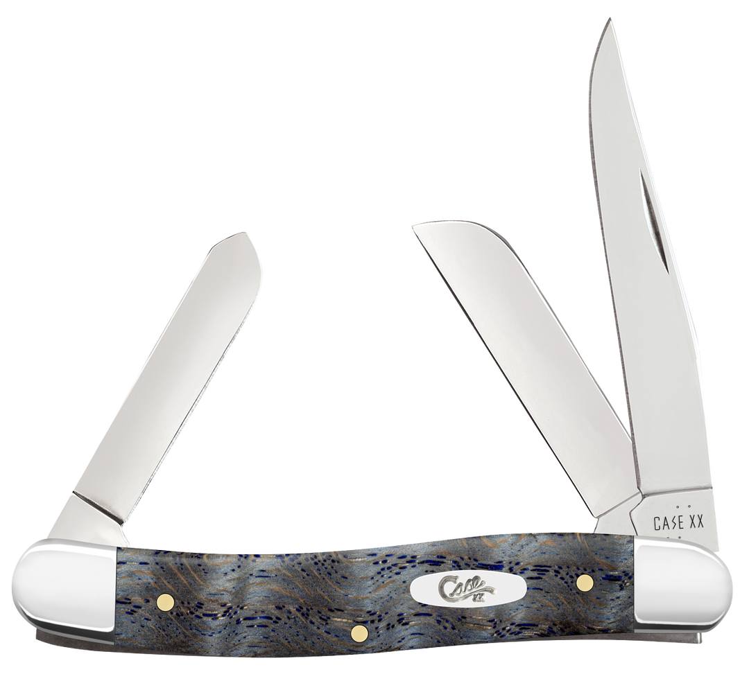 Case XX™ Stockman Blue Curly Oak Wood Stainless Pocket Knife