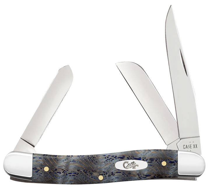 Case XX™ Stockman Blue Curly Oak Wood Stainless Pocket Knife