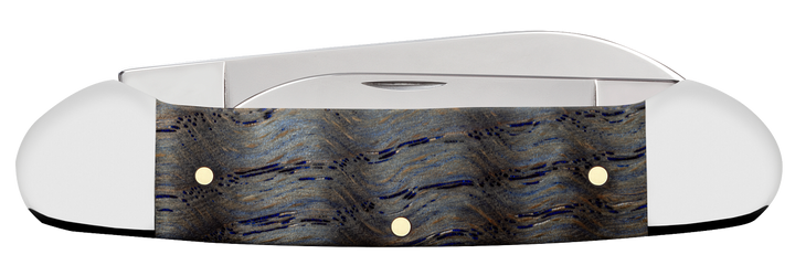 Case XX™ Canoe Blue Curly Oak Wood Stainless Pocket Knife