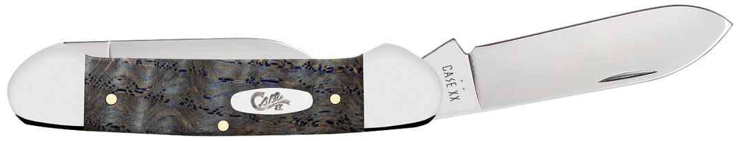Case XX™ Canoe Blue Curly Oak Wood Stainless Pocket Knife