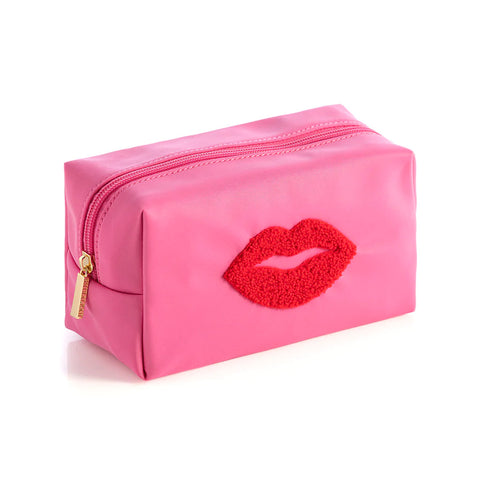 Cara Lips Pink Cosmetic Pouch
