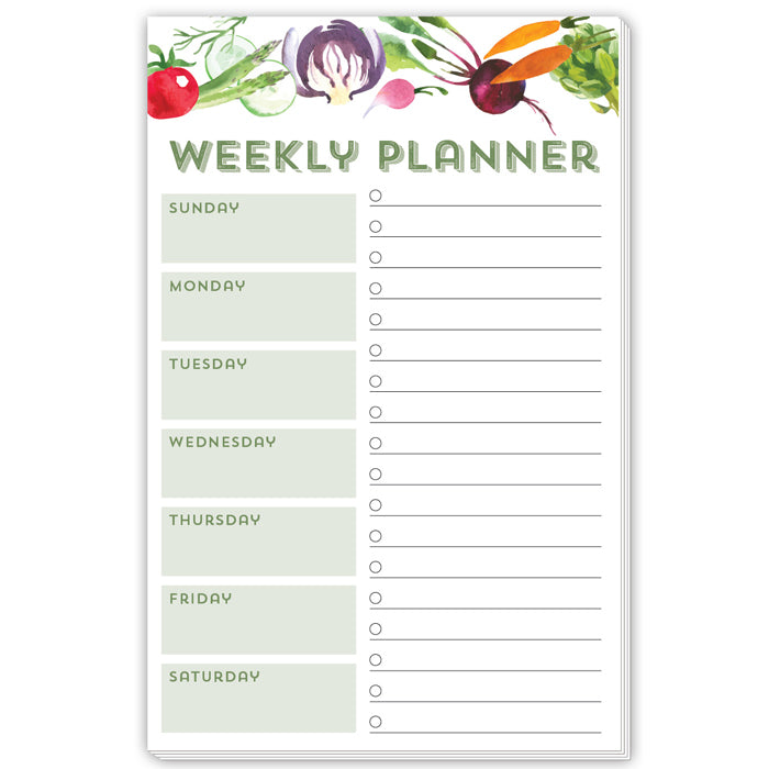 Rosanne Beck - Weekly Planner Vegetables Notepad