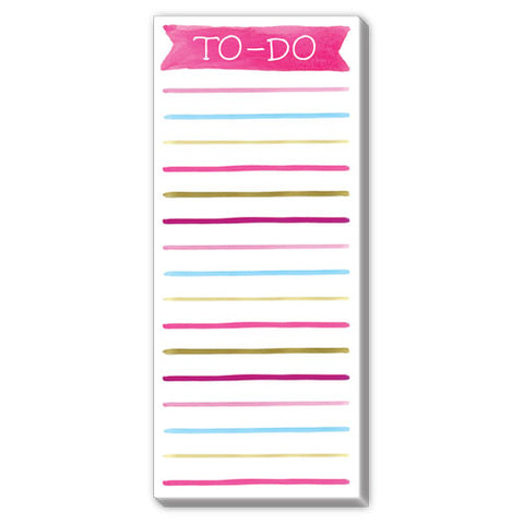 Rosanne Beck - Pink Line Skinny To-Do Notepad