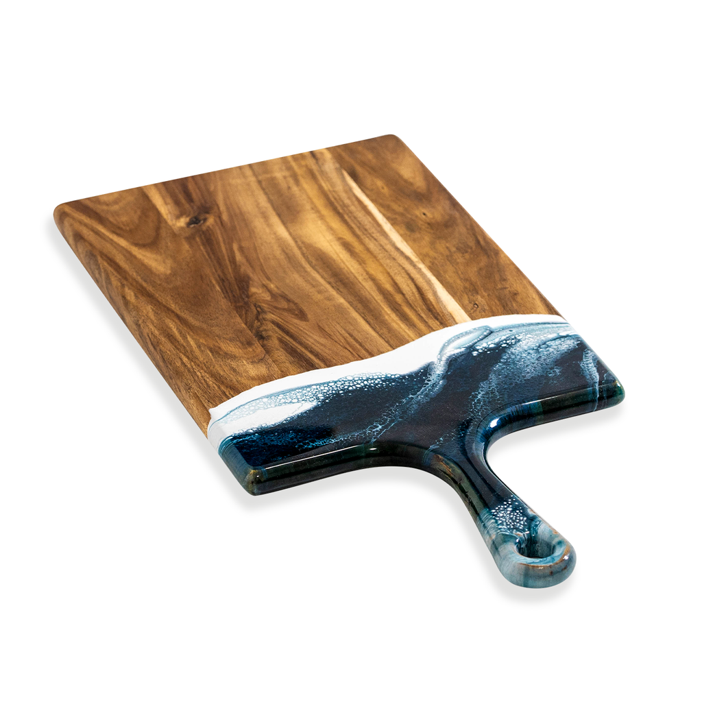 Ocean Charcuterie Tray, Eco-Resin Accented Cheese Board