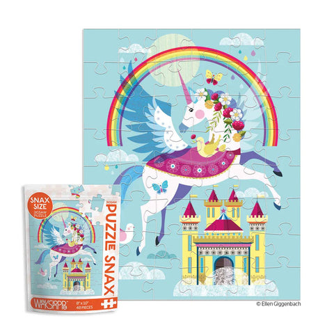 WerkShoppe - Snax Size 48 Piece Jigsaw Puzzle - Rainbow Unicorn