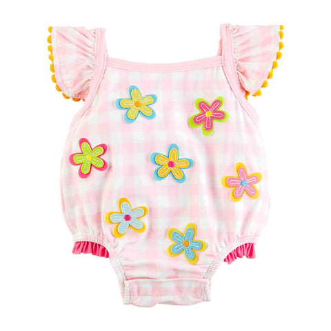 Girl's Dimensional Flower One-Piece Swimsuit