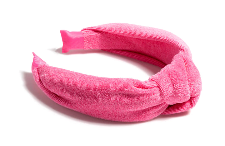Knotted Terry Headband - Pink