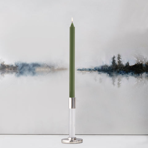 Root Candles - 12" Smooth Arista Taper Candle - Dark Olive
