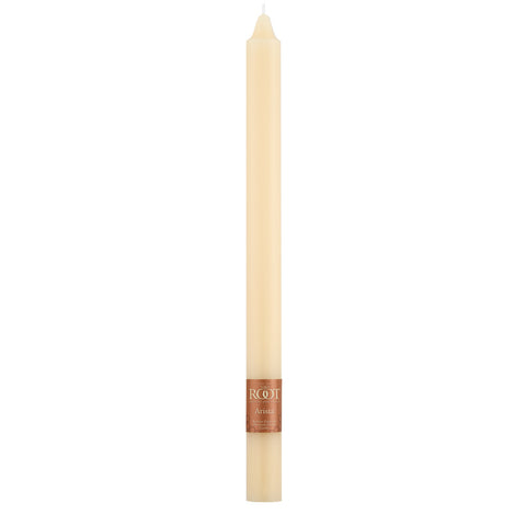 Root Candles - 12" Smooth Arista Taper Candle - Buttercream