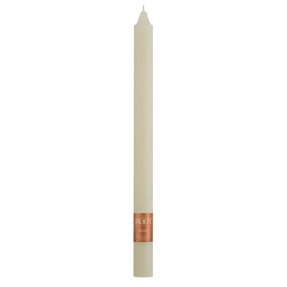 Root Candles - 12" Smooth Arista Taper Candle - Ivory