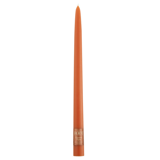 Root Candles - 12" Dipped Taper Candle - Rust