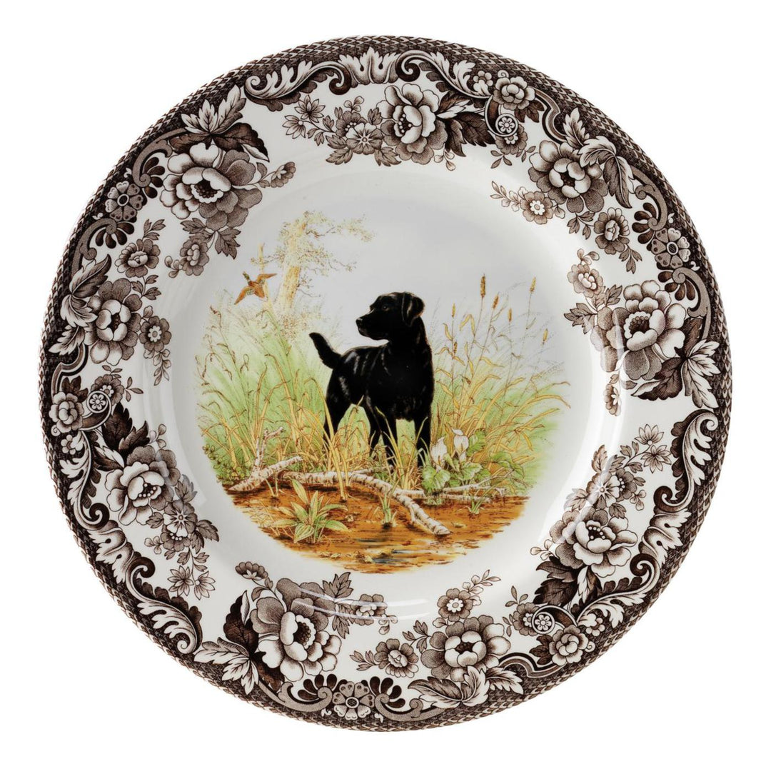 Spode - Woodland Dinner Plate – Black Labrador Retriever