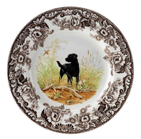 Spode - Woodland Dinner Plate – Black Labrador Retriever