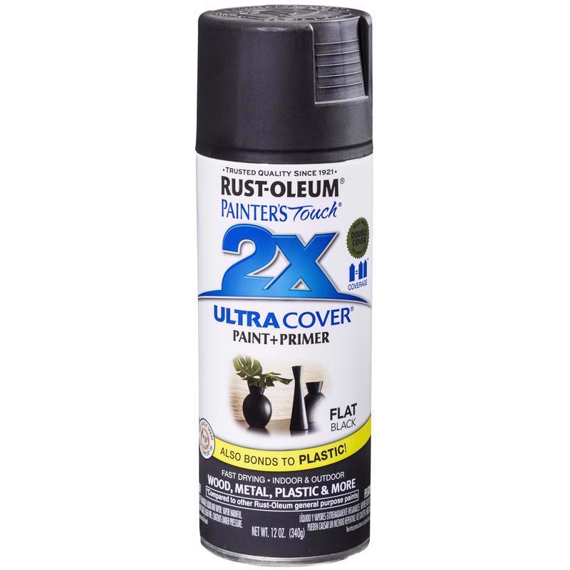 Rust-Oleum Painter's Touch 2X Ultra Cover Flat Spray Paint - Black