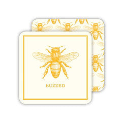 Rosanne Beck Collections - Handpainted Paper Coasters - Buzzed Bee