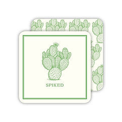 Rosanne Beck Collections - Handpainted Paper Coasters - Spiked Cactus