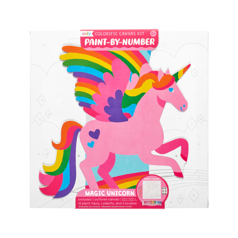 Ooly - Paint By Number Canvas Kit - Magic Unicorn