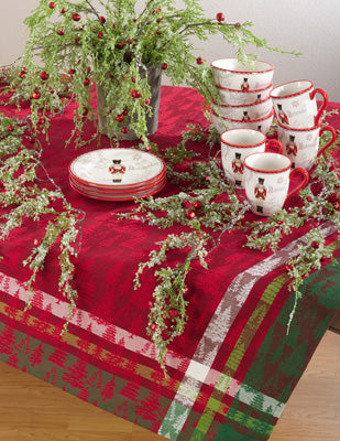 Christmas Tree Plaid Tablecloth