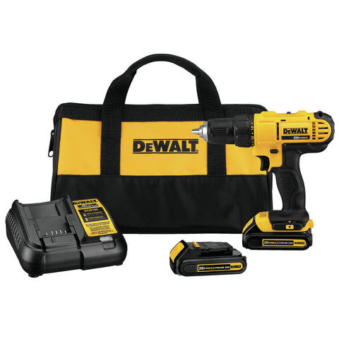 DeWalt 20V 1/2 in Cordless Compact Drill/Driver Kit