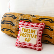 Furbish Studio - Needlepoint Pillow - Festive AF