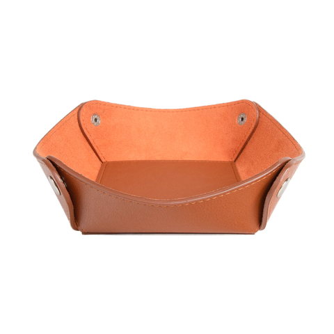 Leather Throw All Holder - Brown