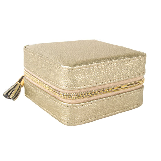 Leah Travel Jewelry Case - Gold