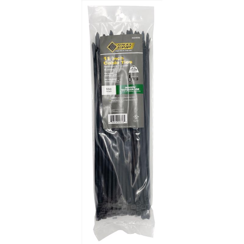 Steel Grip 100-Pack Black Cable Tie