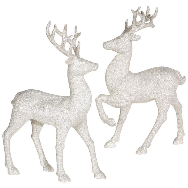 Glittered Deer Statue