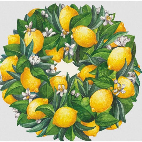 Hester & Cook - Die-Cut Lemon Wreath Placemats